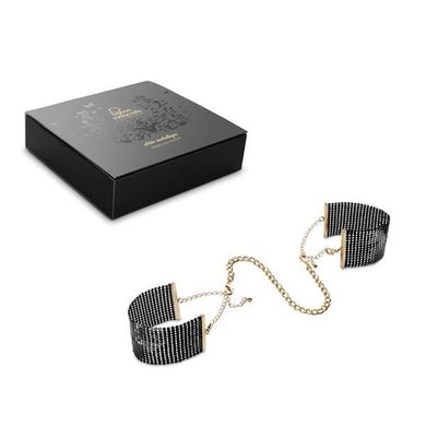 Наручники Bijoux Indiscrets Desir Metallique Handcuffs - Black, металеві, стильні браслети, Черный