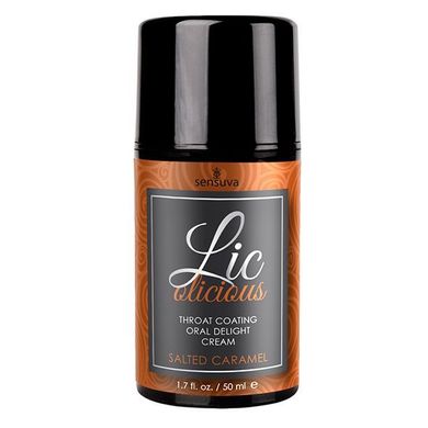 Гель для мінету Sensuva - Lic-o-licious Salted Caramel (50 мл), оліїстий, без цукру