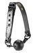 Кляп 4,7 см BLAZE LUXURY BALL GAG CROCO BLACK, Черный
