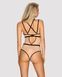 Боді з контрастними смугами Obsessive Nudelia teddy S/M