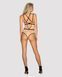 Боді з контрастними смугами Obsessive Nudelia teddy S/M