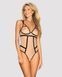 Боді з контрастними смугами Obsessive Nudelia teddy S/M