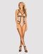 Боді з контрастними смугами Obsessive Nudelia teddy S/M