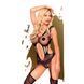 Бодистокинг с сюрреалистичным дизайном Penthouse - Wild virus black XL, Черный
