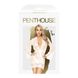 Комплект пеньюар з декором у вигляді троянд та стрінгами Penthouse - Sweet Retreat White XL, Білий