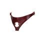 Шкіряні трусики для страпона Liebe Seele Wine Red Strap on Harness, універсальний розмір