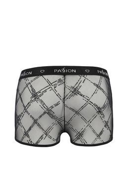 Мужские прозрачные боксеры Passion Short James L/XL, черные, сетка