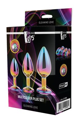 Набор радужных анальных пробок GLEAMING LOVE MULTICOLOUR PLUG SET