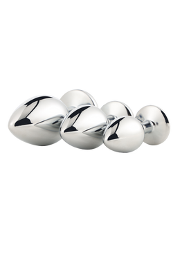 Набір анальних пробок Dream Toys GLEAMING LOVE SILVER PLUG SET
