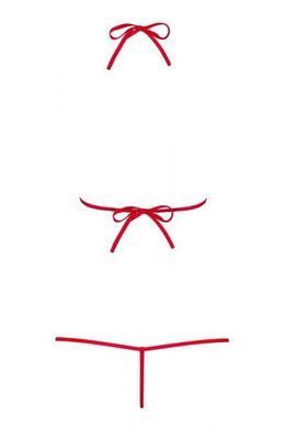 Боді Obsessive LUIZA Teddy Rood, з мереживом, червоне, S/M
