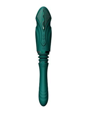 Компактная смарт секс-машина Zalo &ndash; Sesh Turquoise Green, 2 насадки, пульт ДУ, кристалл Swarovski