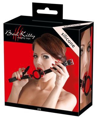Кляп-кільце розширювач Bad Kitty чорний, 5 см
