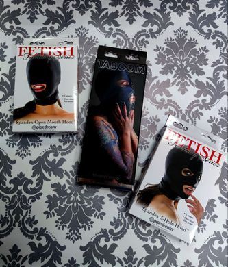 Маска с открытыми глазами и ртом Taboom, черная, One Size