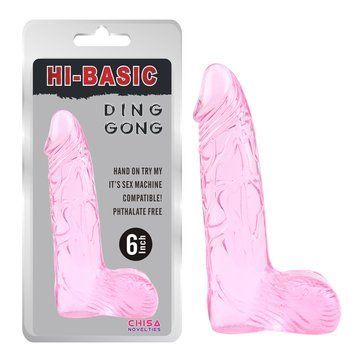 Фалоимитатор&nbsp;Chisa&nbsp;-&nbsp;Hi&nbsp;Basic&nbsp;Ding&nbsp;Dong&nbsp;6"-Pink