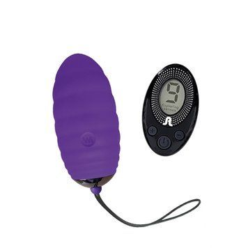 Виброяйцо Adrien Lastic Ocean Breeze Purple с пультом ДУ, 10 режимов работы, Фиолетовый
