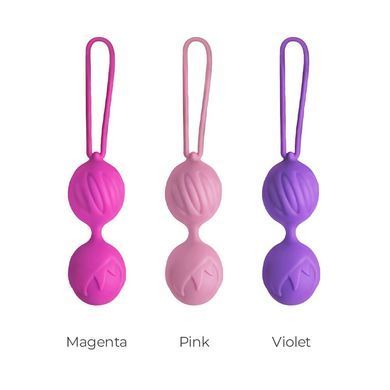Вагинальные шарики Adrien Lastic Geisha Lastic Balls Mini Magenta (S), диаметр 3,4см, вес 85гр, Пурпурно-красный