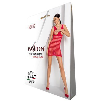 Бодістокінг-сукня з відкритими грудями Passion BS092 red