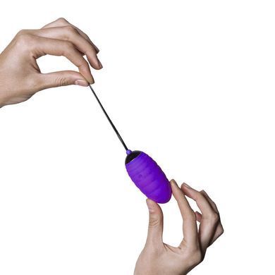 Виброяйцо Adrien Lastic Ocean Breeze Purple с пультом ДУ, 10 режимов работы, Фиолетовый