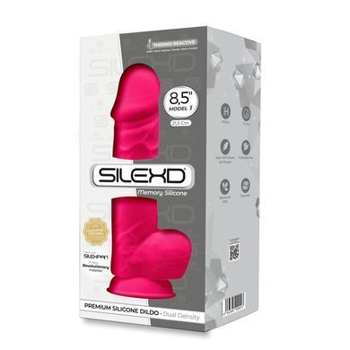 Фаллоимитатор SilexD Norman Pink (MODEL 4 size 8.5in), двухслойный, силикон + Silexpan, диаметр 5 см