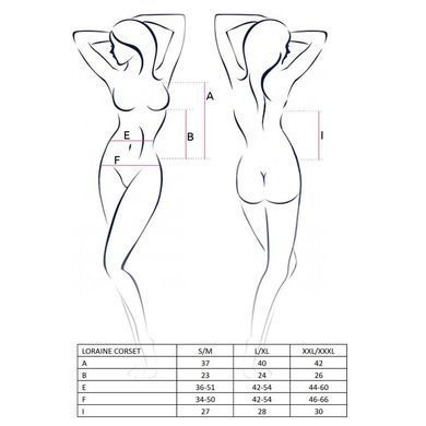 Корсет з пажами LORAINE CORSET red L/XL - Passion Exclusive, трусики, Червоний