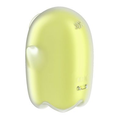 Вакуумный клиторальный стимулятор с вибрацией Satisfyer Glowing Ghost Yellow, светящийся в темноте