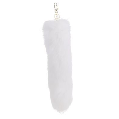 Металлическая анальная пробка Лисовый хвост LOCKINK SEVANDA White Fox-Tail