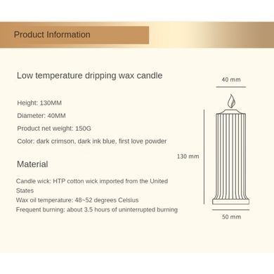 Свічка низькотемпературна рожева Low temperature wax candle 150 г