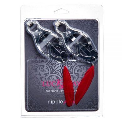 Затискачі на соски Nipple play кабали пір'ячко Red