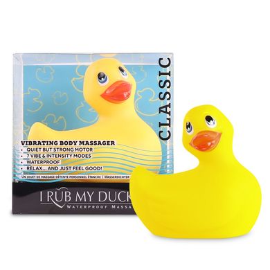 Вібромасажер качечка I Rub My Duckie - Classic Yellow v2.0, скромняжка, Жовтий