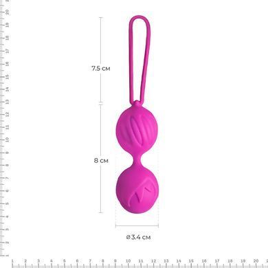 Вагинальные шарики Adrien Lastic Geisha Lastic Balls Mini Magenta (S), диаметр 3,4см, вес 85гр, Пурпурно-красный