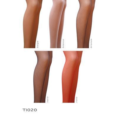 Колготки в сеточку без выделенных трусиков Passion TI020 nero 3/4 (fishnet) типа Кабаретка, Черный