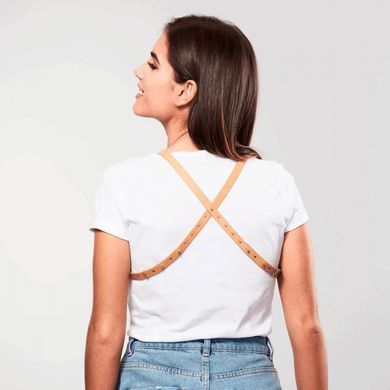 Портупея из экокожи Bijoux Indiscrets MAZE &ndash; Cross Cleavage, бежевая