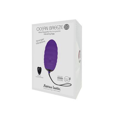 Виброяйцо Adrien Lastic Ocean Breeze Purple с пультом ДУ, 10 режимов работы, Фиолетовый
