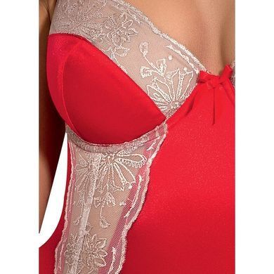 Корсет з пажами LORAINE CORSET red L/XL - Passion Exclusive, трусики, Червоний