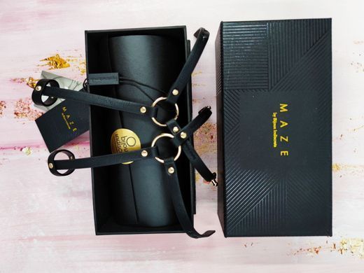 Браслеты на запястье и палец MAZE Bijoux Indiscrets черные, OS