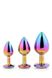 Набор радужных анальных пробок GLEAMING LOVE MULTICOLOUR PLUG SET