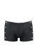 Мужские кожаные боксеры с заклепками Passion Short David XXL/XXXL, черные
