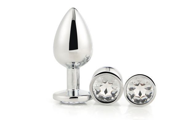 Набір анальних пробок Dream Toys GLEAMING LOVE SILVER PLUG SET