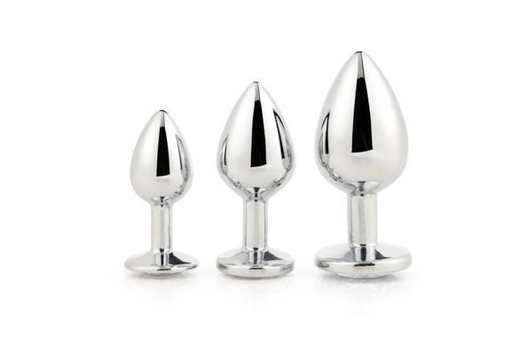 Набір анальних пробок Dream Toys GLEAMING LOVE SILVER PLUG SET