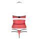 Комплект белья AKITA SET red XXL/XXXL - Passion Exclusive: широкий пояс, лиф, стринги