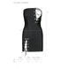 Мінісукня з екошкіри Celine Chemise black L/XL &mdash; Passion: шнурівка, трусики в комплекті
