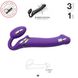 Безремневой страпон с вибрацией Strap-On-Me Vibrating Violet M диаметр 3,3см, пульт ДУ, регулируемый