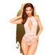 Боди с глубоким декольте и высокими трусиками Penthouse - Toxic Powder White M/L, Белый