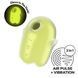 Вакуумный клиторальный стимулятор с вибрацией Satisfyer Glowing Ghost Yellow, светящийся в темноте