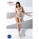 Бодистокинг Passion BS060 white, комбинезон, имитация трусиков и гольфиков, Белый