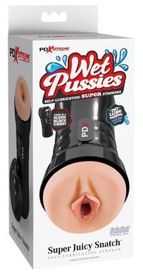 Мастурбатор Вагіна в чорній колбі Pipedream PDX Extreme Wet Pussies, що самозмазується