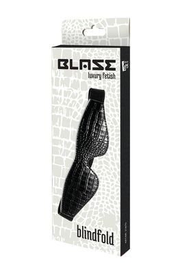 Маска на глаза BLAZE LUXUARY BLINDFOLD CROCO BLACK, Черный
