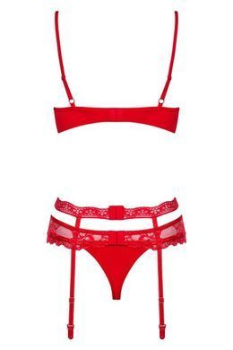 Комплект Obsessive Heartina 3 pcs set S/M S\M красный