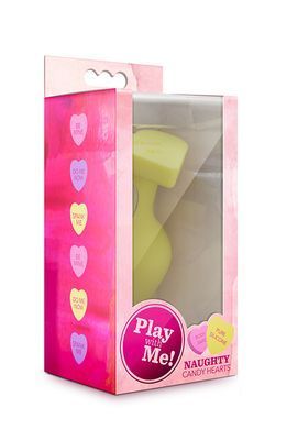 Анальний плаг PLAY WITH ME CANDY HEART SPANK ME YELLOW