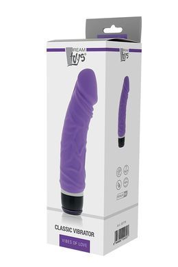 Класичний вібромасажер реалістичний на батарейках DreamToys VIBES OF LOVE, фіолетовий